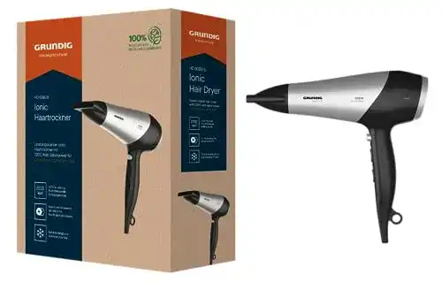 Grundig HD 6080 B Haartrockner 2200 W mit Ionenfunktion und Diffusor