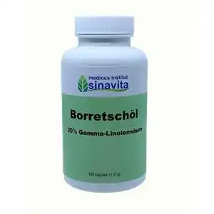 Borretschöl Kapseln von Medicus Institut Sinavita – 20% Gamma-Linolensäure, 160 Kapseln