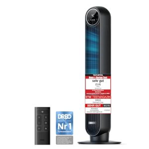 Dreo Turmventilator mit 20 dB Geräuschpegel und 10 m Wurfweite