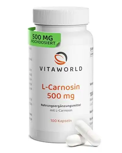 L-Carnosin Vita World Kapseln 1500 mg pro Tag (100 vegane Kapseln)