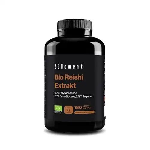 Reishi-Kapseln von Zenement mit Bio Reishi Pilz Extrakt und 50% Polysacchariden