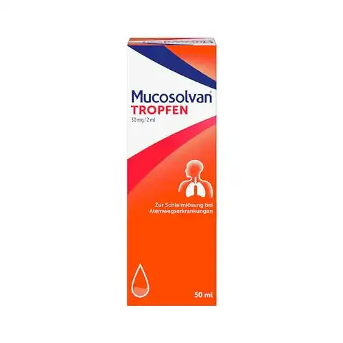 Mucosolvan Tropfen 30 mg/2 ml, 50 ml für Hustenlinderung