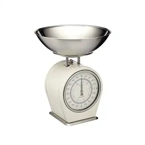 Küchenwaage analog Kitchencraft mit Edelstahl-Wägeschale, 4 kg
