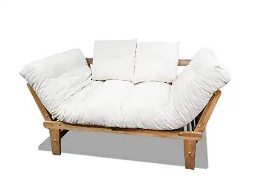Futonsofa Futon On Line Sésamo – Natürliches weißes Sofabett