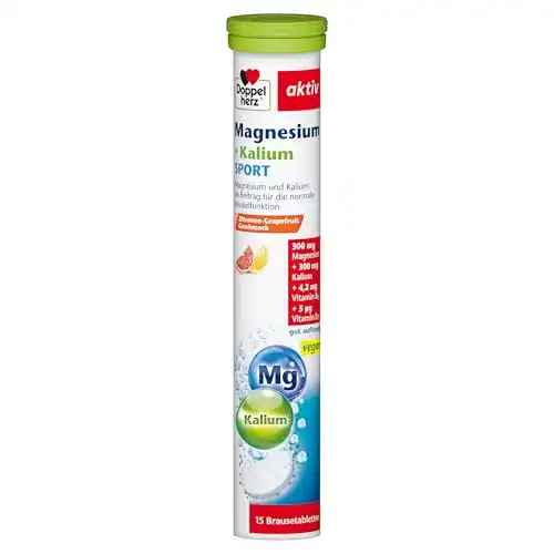 Magnesium-Brausetabletten Doppelherz mit Kalium für Muskelfunktion