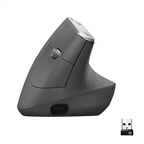 Logitech MX Vertical – Kabellose Ergonomische Maus mit 4000 DPI