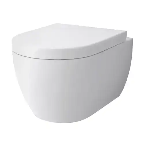 Dusch-WC Alpenberger Set mit Wandmontage und spülrandloser Toilettenschüssel
