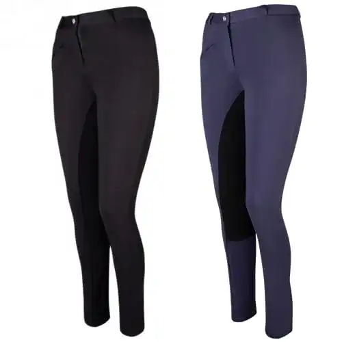 Reithose für Herren von Pfiff, Modell 101434, mit Kunstleder-Vollbesatz