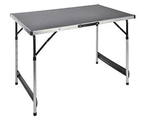 Höhenverstellbarer Campingtisch aus Aluminium 100×60 cm