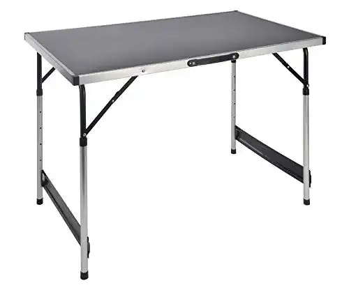 Höhenverstellbarer Campingtisch aus Aluminium 100×60 cm