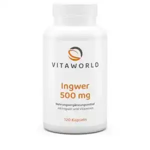 Ingwer Kapseln Vita World 500mg 120 Vegi Kapseln