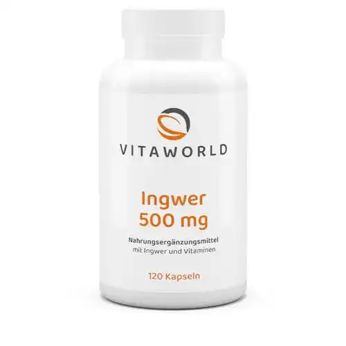 Ingwer Kapseln Vita World 500mg 120 Vegi Kapseln