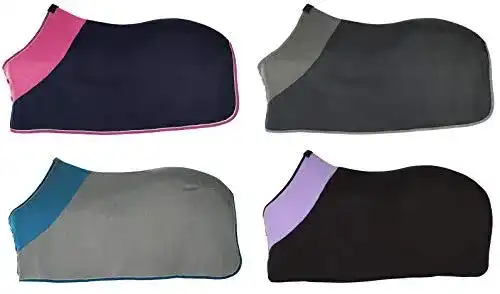 Abschwitzdecke PFIFF 100983 aus Polarfleece in Blau und Pink