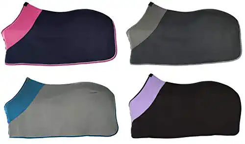 Abschwitzdecke PFIFF 100983 aus Polarfleece in Blau und Pink