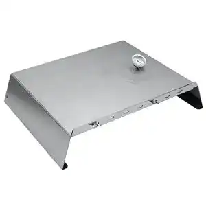 Pizzaaufsatz für Gasgrills von Bbq-Toro aus Edelstahl, verstellbar