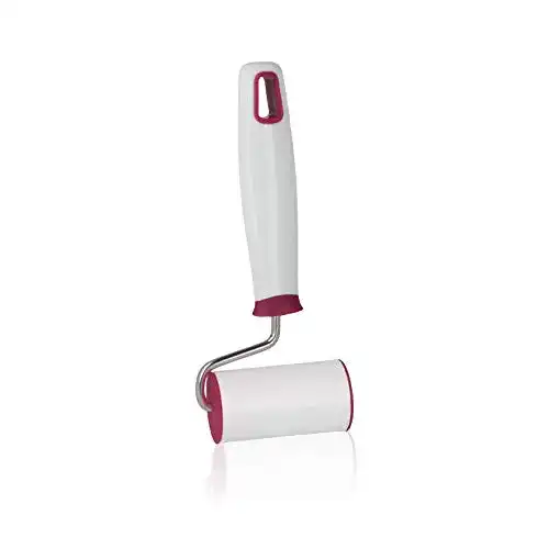 Teigroller Metaltex, 19 cm, Edelstahl mit Kunststoffgriff, Weiß