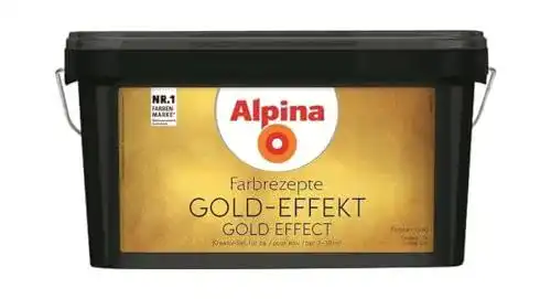 Alpina Farbrezepte Gold-Effekt Set für kreative Wandgestaltungen