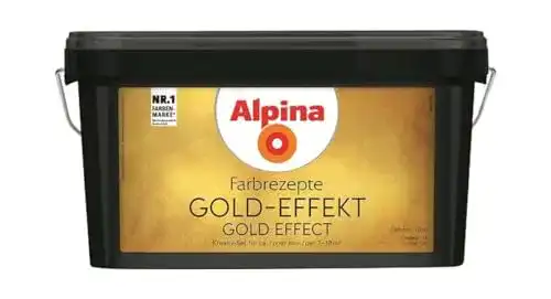 Alpina Farbrezepte Gold-Effekt Set für kreative Wandgestaltungen