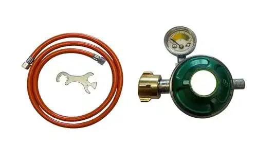 Propanregler Tevex D/H mit Gasschlauch in verschiedenen Längen und Manometer