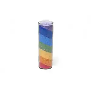 Stearin-Kerzen von Find Something Different im Regenbogen Chakra Design
