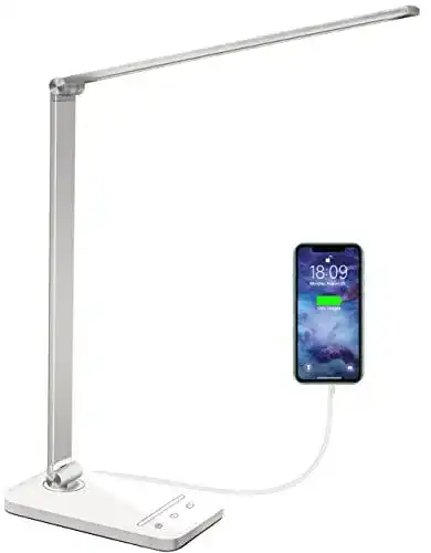 Ikea Whicow LED Schreibtischlampe mit USB-Anschluss und dimmbaren Lichtfarben