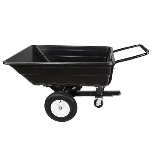 Rasentraktor Anhänger DEMA XXL Schubkarre 220 l 300 kg