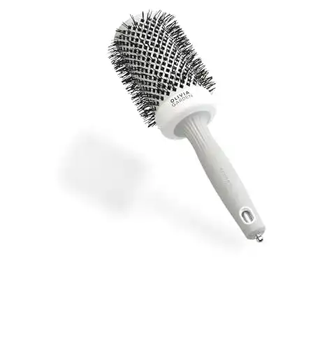 Keramik Rundbürste Olivia Garden Expert Blowout Shine in Weiß und Grau