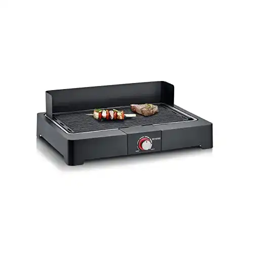 Tischgrill Severin mit Aluminium-Grillplatte für Innengebrauch