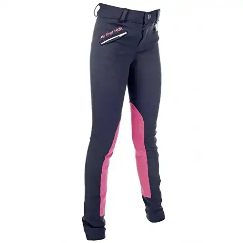 Reithose Kinder HKM My First in Dunkelblau und Dunkelpink