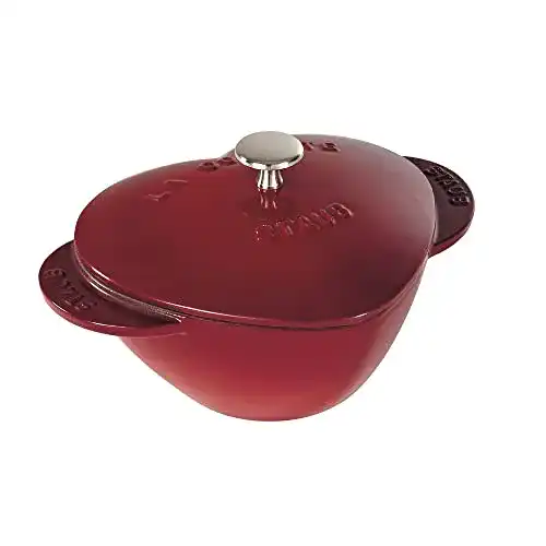 Staub Cocotte Herz 20 cm, 1,75 L, Gusseisen für alle Herdarten