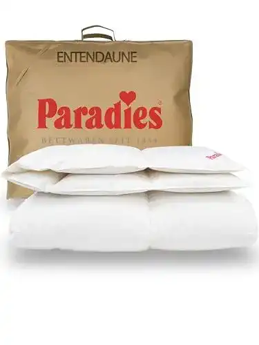 Paradies Daunendecke 155×220 cm für das ganze Jahr mit 840g Füllgewicht