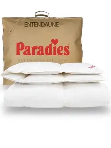 Paradies Daunendecke 155×220 cm für das ganze Jahr mit 840g Füllgewicht