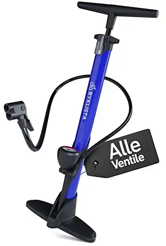 Standluftpumpe Byklista für alle Ventile mit großem Manometer