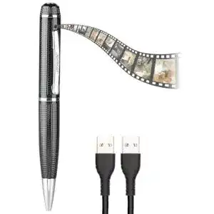 Kugelschreiber Kamera von Somikon mit Full-HD-Funktionalität