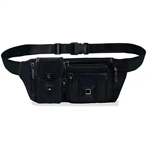 Wasserdichte Bauchtasche Siegberger mit 6 Fächern und Flaschennetz