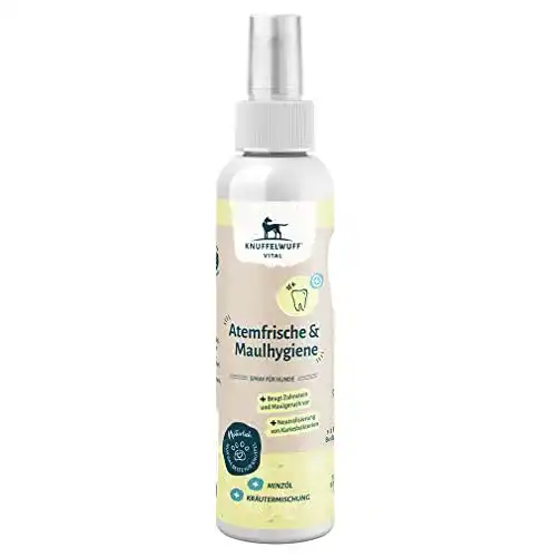 Dentalspray für Hunde von Knuffelwuff zur Maulhygiene und Atemfrische