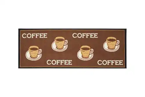 Küchenläufer Andiamo Coffee Kurzflor Teppich für die Küche 67 x 180 cm