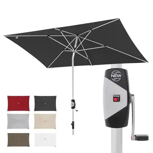 Rechteckiger Knirps Sonnenschirm Automatic für Garten und Terrasse