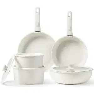 Pfannenset mit abnehmbarem Griff CAROTE 11-teilig für alle Herdarten