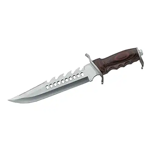 Herbertz Gürtelmesser aus rostfreiem AISI 420 Stahl mit Pakkaholz-Griff