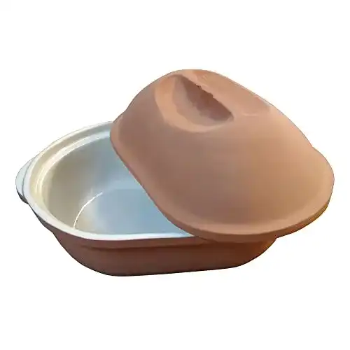 Brottopf MS Steinzeug Terrastone Tonbräter 37,5 x 24 x 20 cm