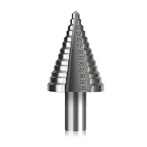 Stufenbohrer Vakki HSS 5-35 mm mit 13 Stufen für Metall und Holz