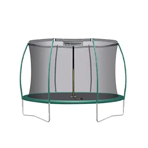 Trampolin 244 cm Ultrasport Deluxe für Erwachsene, Grün