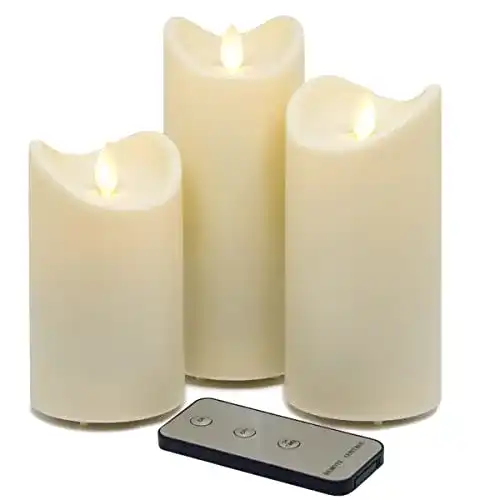 Tronje LED Outdoor-Kerzen 3er Set mit Timer und Fernbedienung