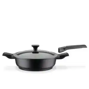 Gsw 167833 Easy Click Schmorpfanne mit Glasdeckel und abnehmbaren Griffen