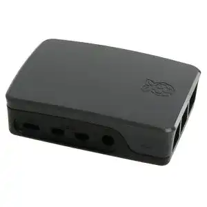 Raspberry Pi 4 Gehäuse in Schwarz/Grau für Raspberry Pi 4 B