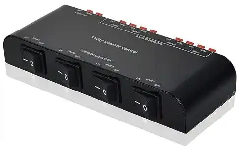 Lautsprecher Umschalter Adwits 4-Kanal Switcher für Stereoausgänge