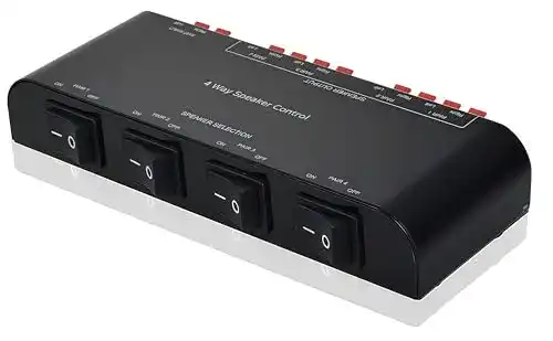 Lautsprecher Umschalter Adwits 4-Kanal Switcher für Stereoausgänge