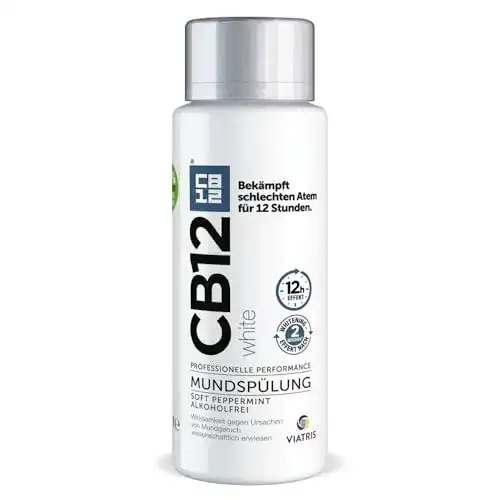 Mundspülung CB12 White für 12 Stunden frischen Atem und Zahnaufhellung