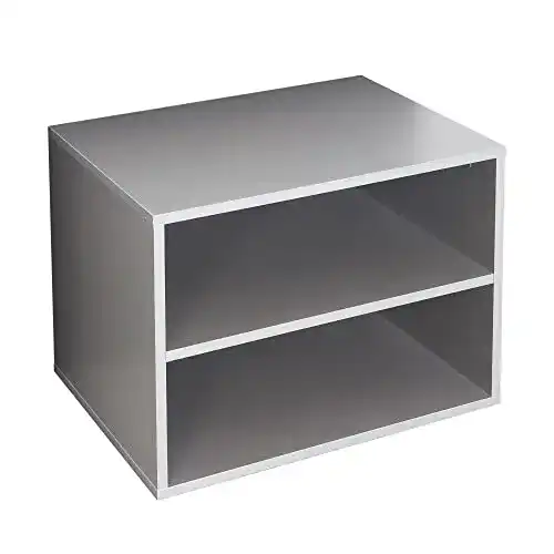 Schuhregal RICOO Bücherregal mit 2 Fächern, 60 x 45 x 40 cm